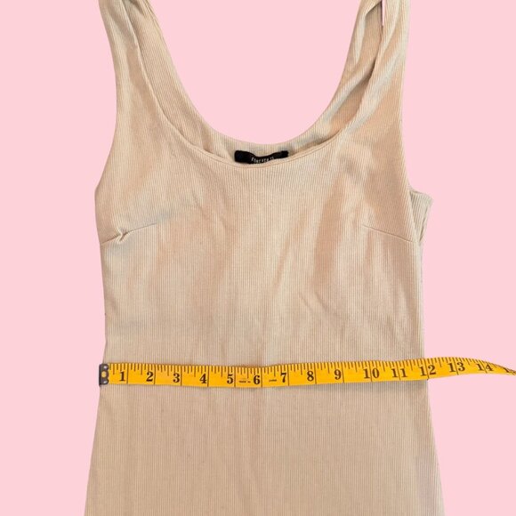 Forever 21 Nude Ribbed Bodycon Midi Tank Dress – Size Small - Picture 5 of 7